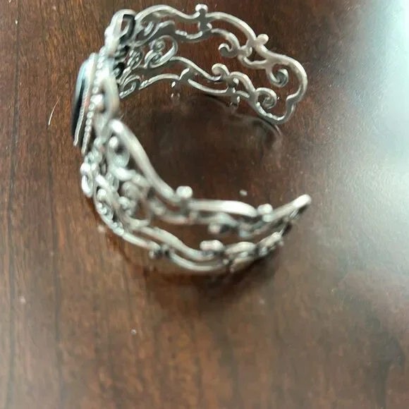 Vintage Danecraft Sterling Scroll Cuff Bracelet Adjustable